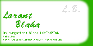 lorant blaha business card